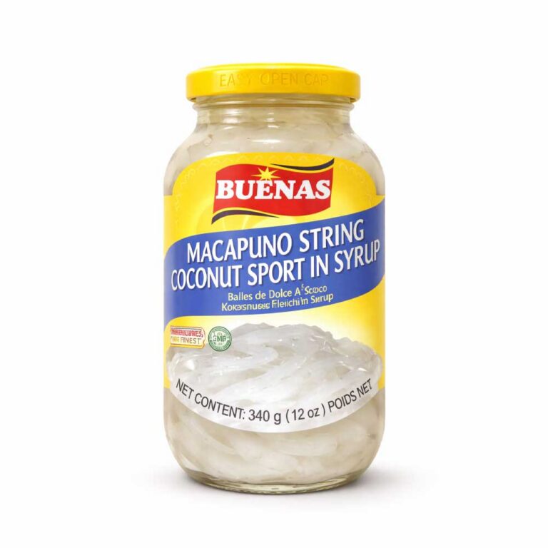 BUENAS Macapuno String – Kokosové nitě v sirupu (340 g)