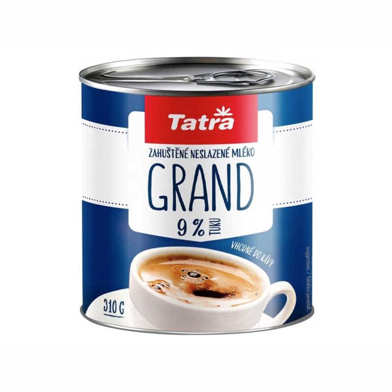 Tatra Grand – Zahuštěné neslazené mléko (9 % tuku)